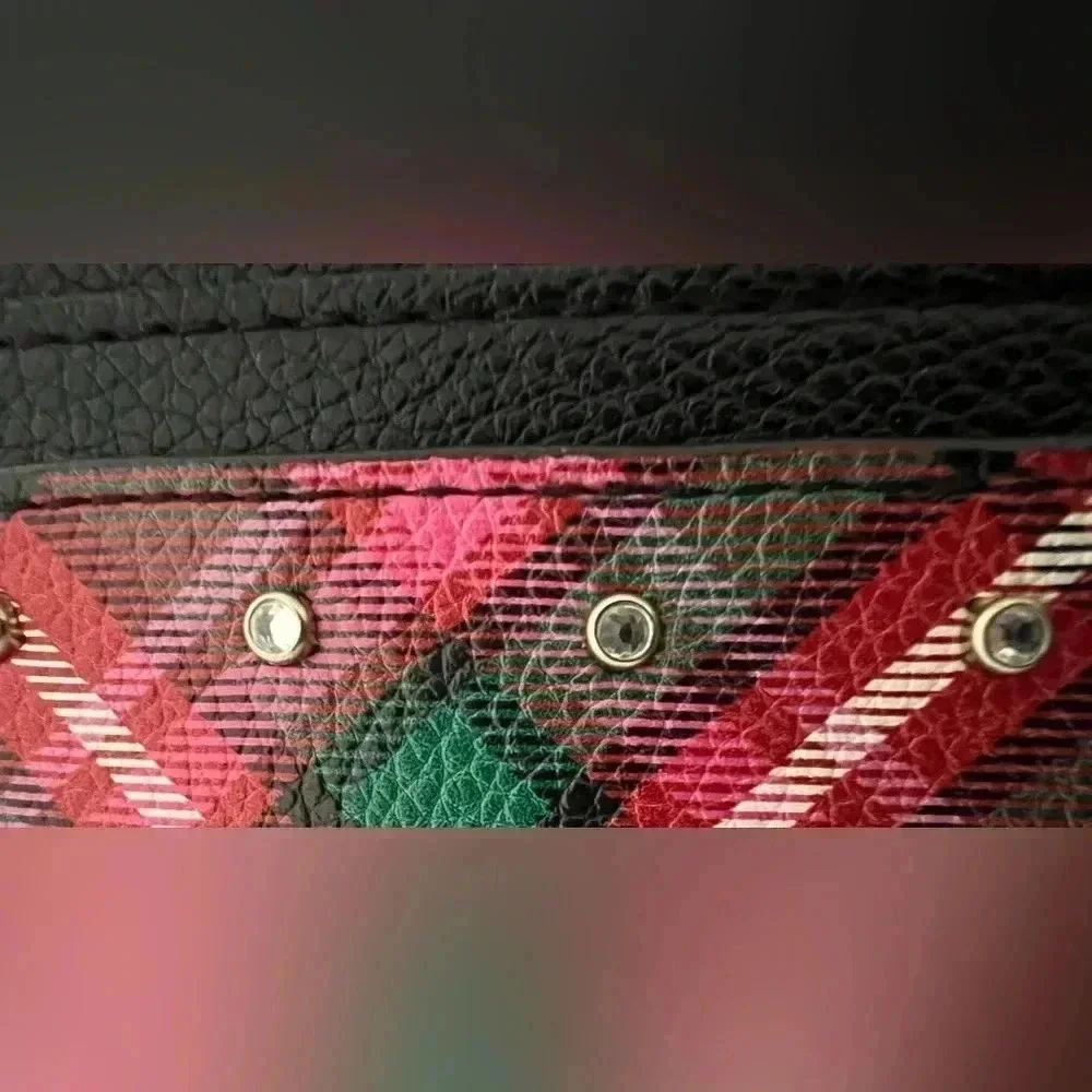 Victorias Secret |  Bright Tartan The Victoria Card Case Key Chain.​ - Picture 5 of 9